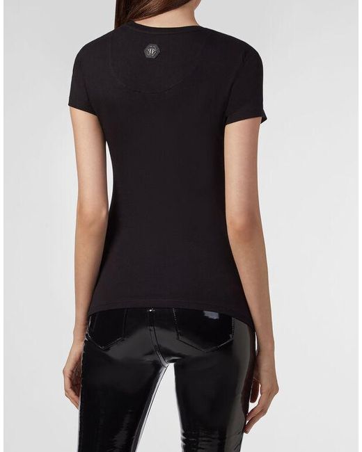 Philipp Plein Black Logo Details T-Shirt