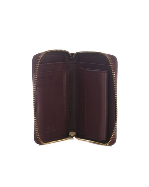 Pinko Brown Square Zip-Around Purse