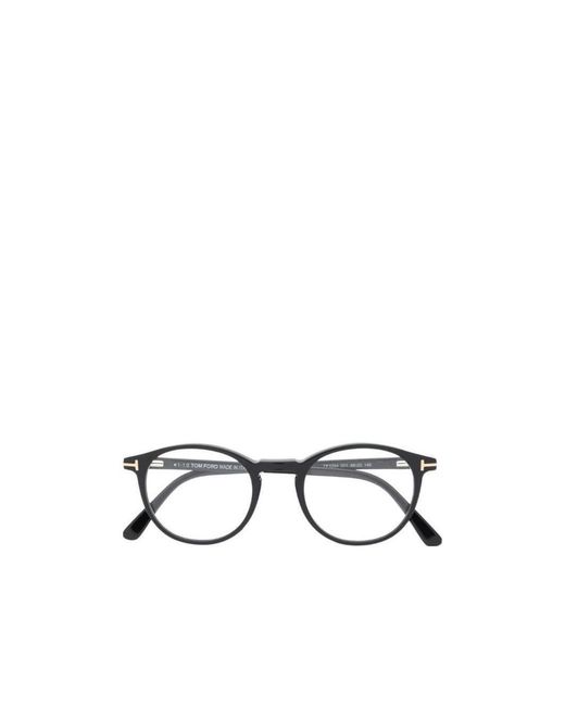 Tom Ford White Eyewear Round Frame Glasses