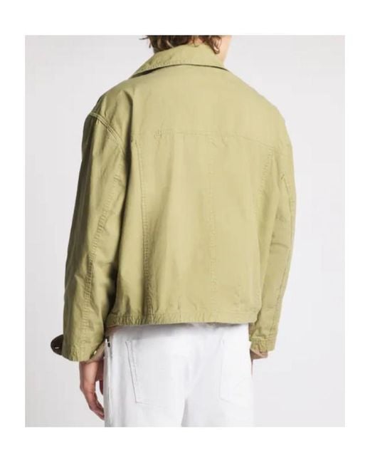 Fay Green Toggle Fastening Jacket for men