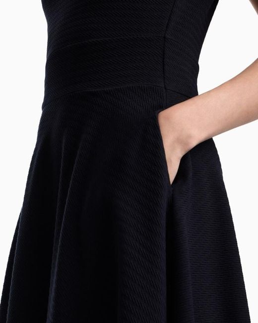 Emporio Armani Blue Short-Sleeve Mini Dress