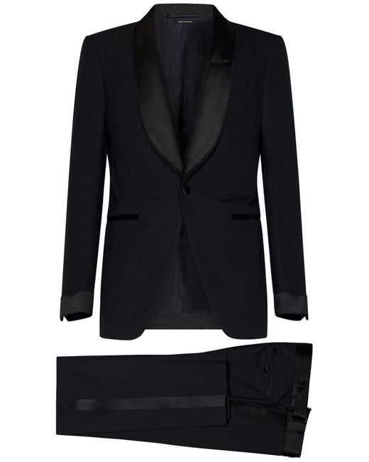 Tom Ford Black Single-Breasted Tailored Suit for men