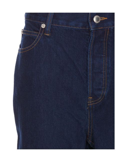 Alexander Wang Blue Middle Waist Straight Tube Jeans