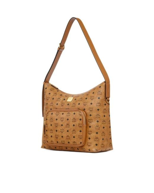 MCM Brown Aren Zip Hobo for men