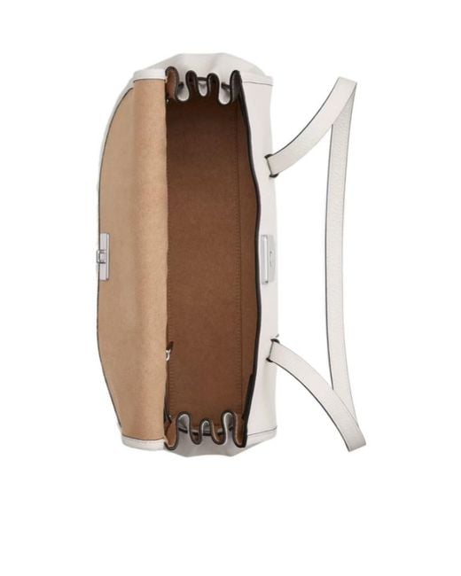 COACH White Bridget Flap Shoulder Bag