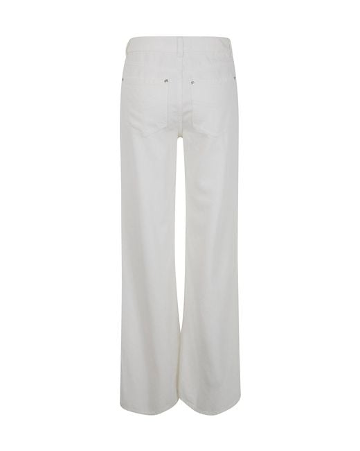 Blumarine White Flared High-Rise Jeans