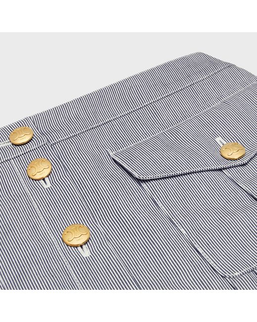 Céline Gray Pleated Mini Skirt