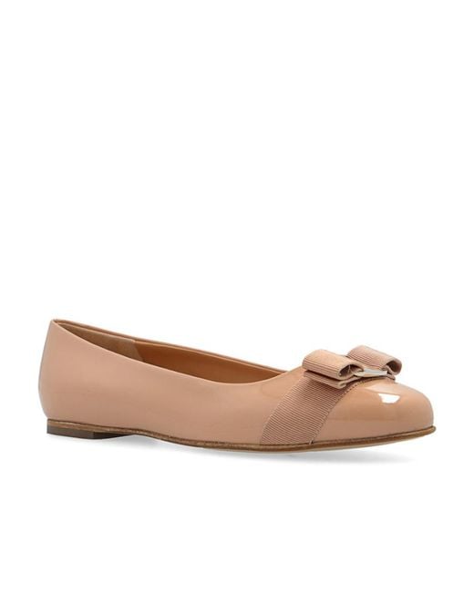 Ferragamo Brown Ferragamo Varina Ballet Flats