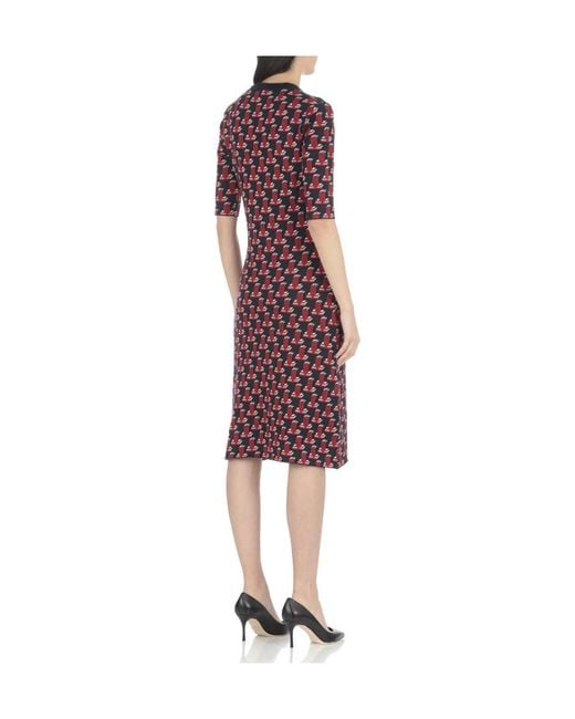 Lanvin Red Knitted Long Dress