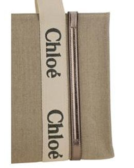 Chloé Natural Chloé Woody Tote Bag