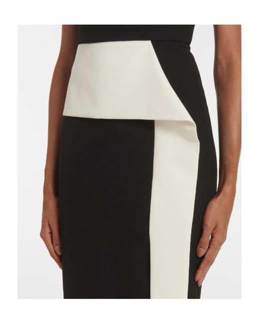 Roland Mouret Black Strapless Crepe Gown