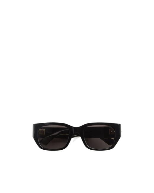 Bottega Veneta Black Eyewear Intrecciato Square Sunglasses