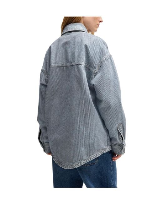 Boss Blue Toned Verticalstripe Longsleeve Shirt