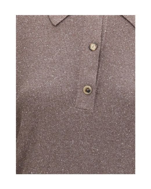 Calvin Klein Brown Ribbed Polo Knitted Sweater