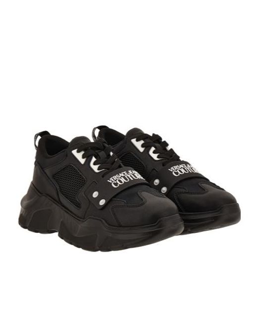 Versace Black Speedtrack Logo Sneakers for men