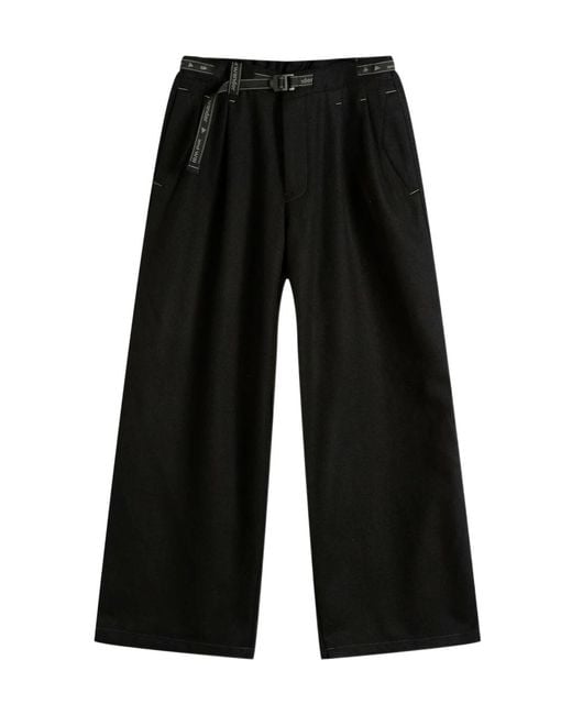 And Wander Black Wide-Leg Casual Pants for men