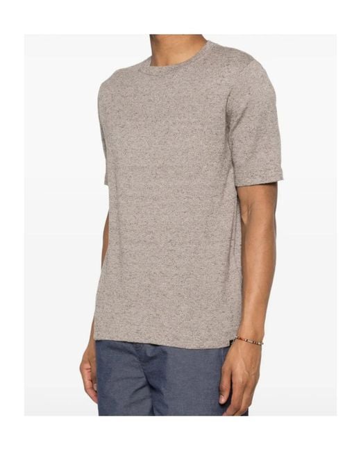 Woolrich Gray Round-Neck T-Shirt for men
