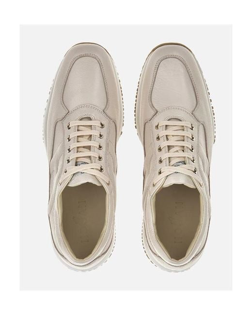 Hogan Natural Interactive Lace-Up Sneakers