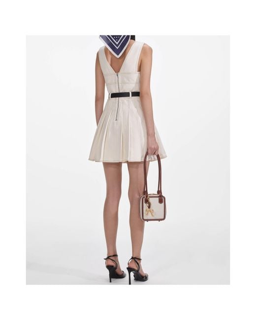 Self-Portrait Natural Denim Mini Dress