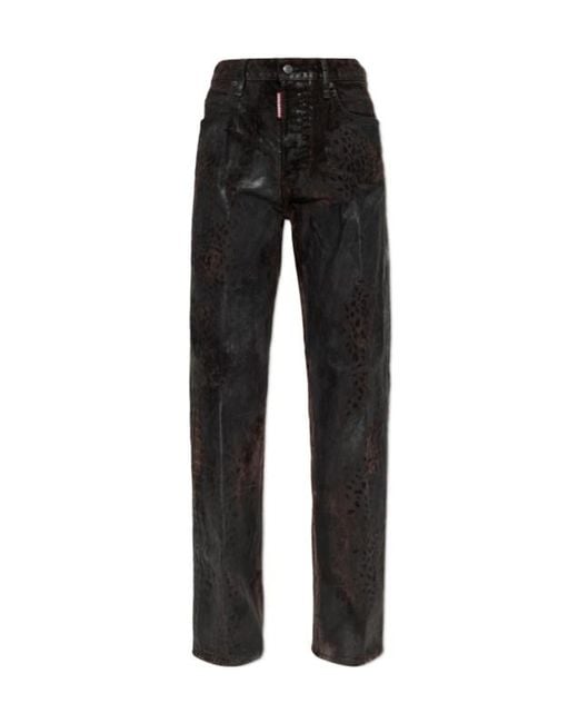 DSquared² Black Straight Trousers