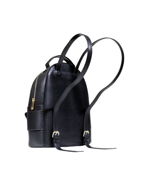 ARMANI EXCHANGE Black Logo-Plaque Backpack