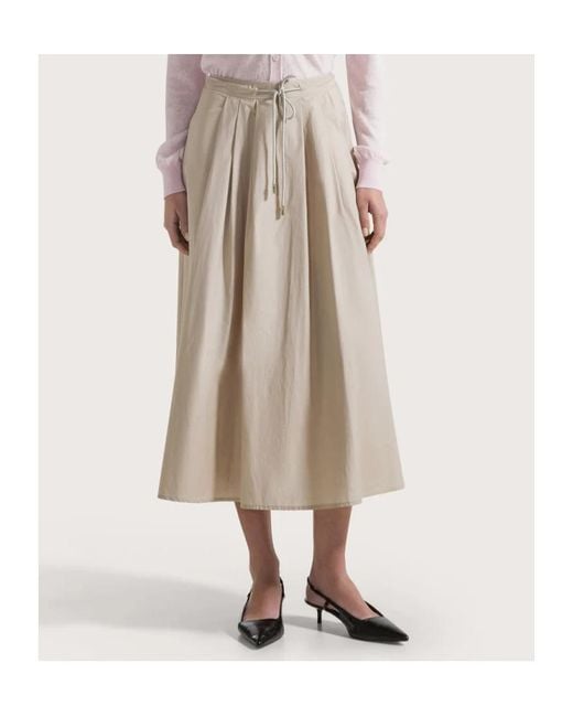 Seventy Natural Poplin Midi Skirt