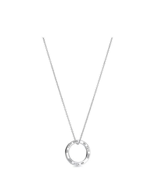 Tiffany & Co Metallic Logo Ring Pendant Necklace