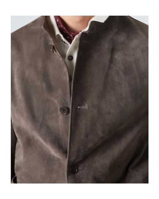 Dunhill Gray Suede Jacket for men