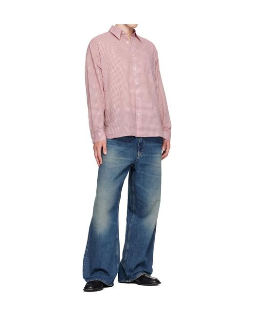 sunflower Blue Logo Patch Wide-Leg Trousers for men