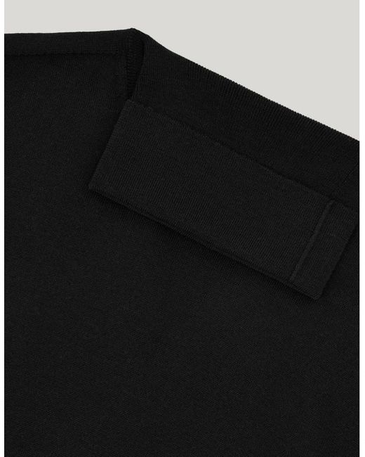 Canali Black Nuvola Seamless Merino Wool Turtleneck for men
