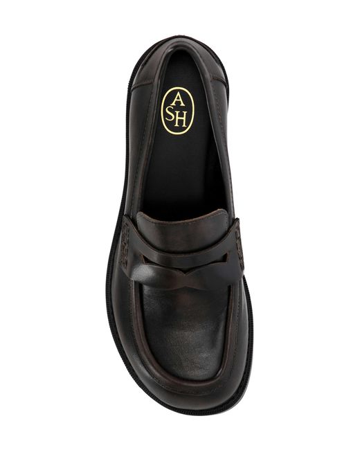 Ash Black Round-Toe Loafers
