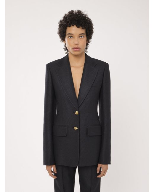Chloé Blue Chloé Single-Breasted Tailored Jacket
