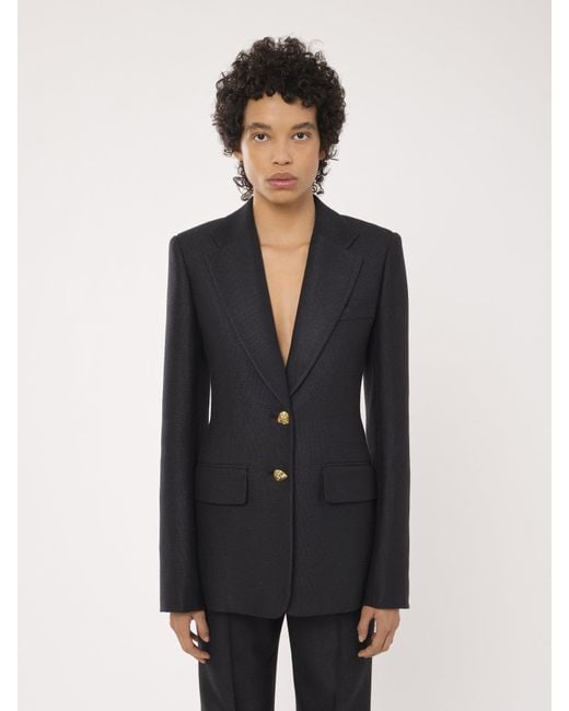 Chloé Blue Chloé Single-Breasted Tailored Jacket