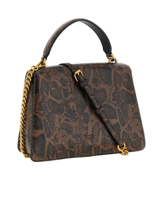 Pinko Black Top-Handle Shoulder Bag