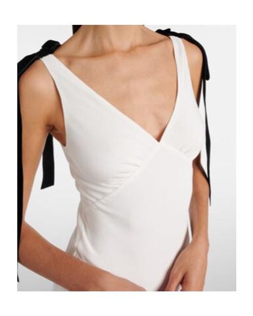 Rodarte White Silk Crepe Maxi Dress