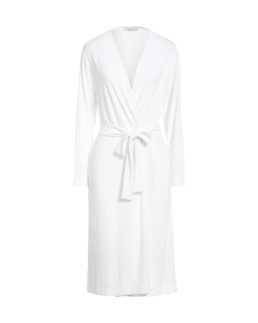 Max Mara White Solid-Color Lightweight Knit Top