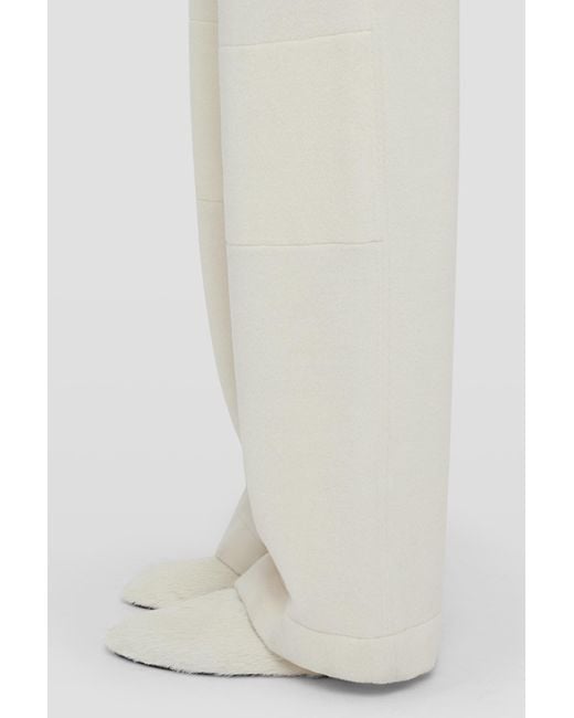 Jil Sander White Slip-On Ballerina Flats