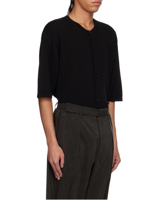 Lemaire Black Short Sleeve Shirt for men