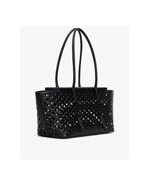 Alaïa Black Alaïa Neo Mina 32 Medium Zipped Tote Bag