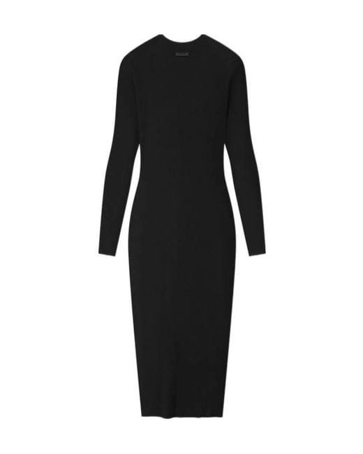 Fear Of God Black Rib Long Sleeve Dress