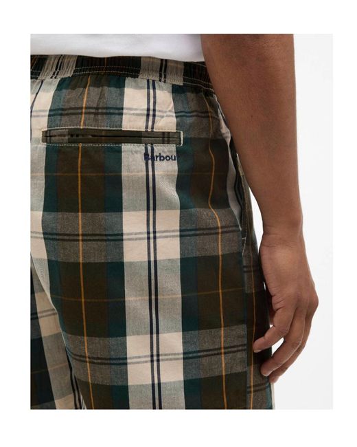 Barbour Green Tartan Relaxed Short for men