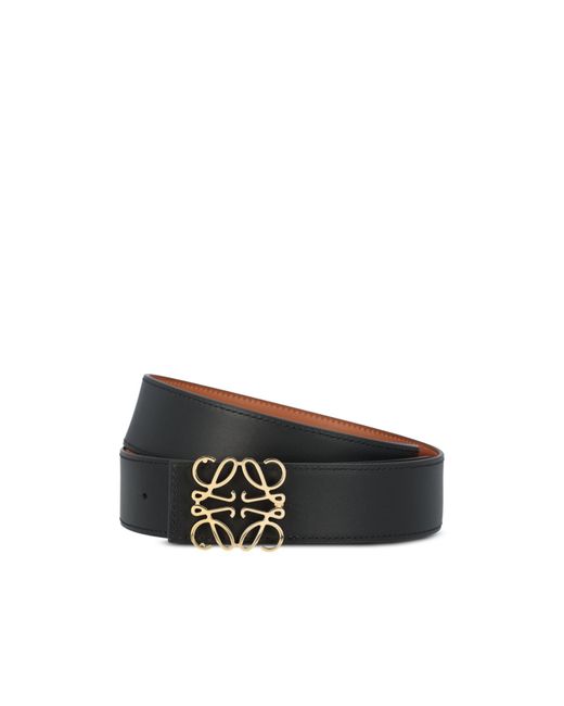 Loewe Brown Logo Buckled Reversible Belt for men