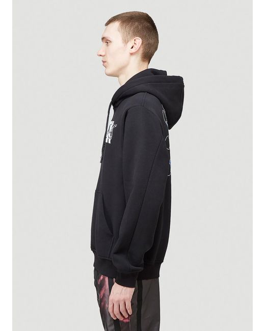 McQ Alexander McQueen Black Fantasma Slogan Print Hoodie for men