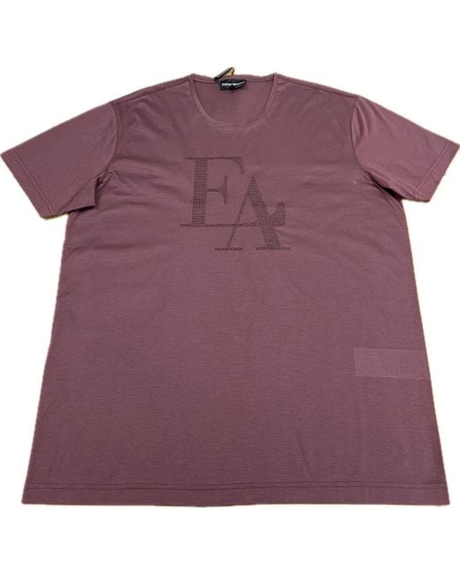 Emporio Armani Purple Short-Sleeved T-Shirt for men