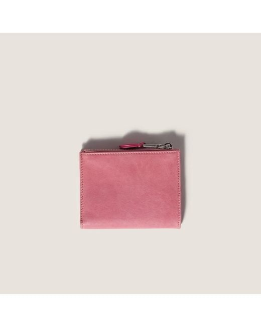Miu Miu Pink Small Leather Wallet