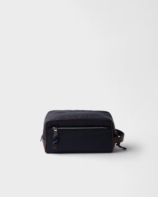 Prada Blue Speedrock Re-Nylon Pouch for men