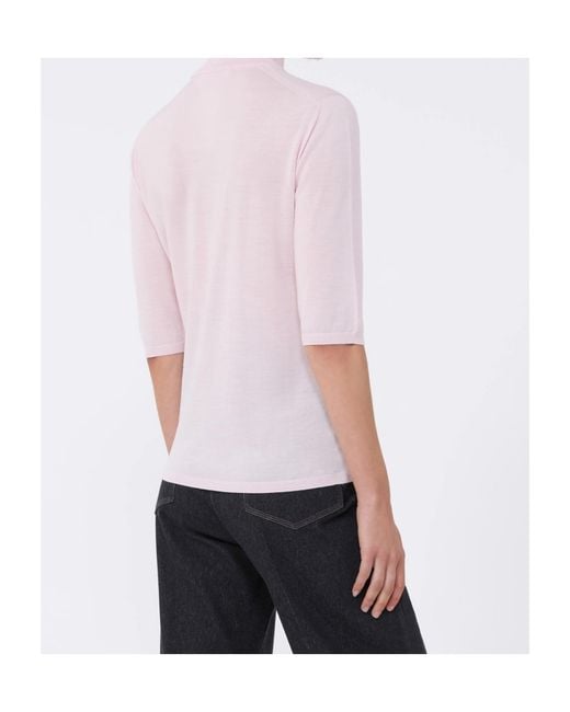 Max Mara Pink Turtleneck Sweater