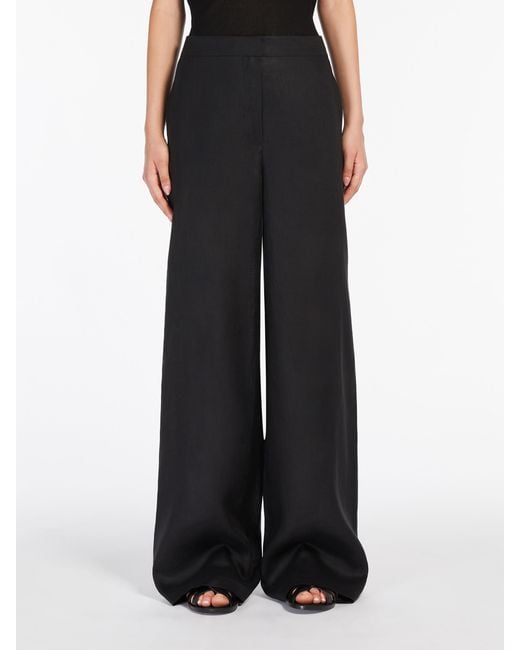 Max Mara Black Studio Garibo Wide Leg Pants