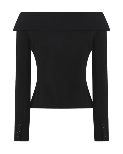 Pinko Black Open Shoulders Slim-Fit Jacket