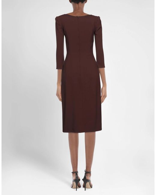 Dolce & Gabbana Purple Solid Color Slim-Fit Dress
